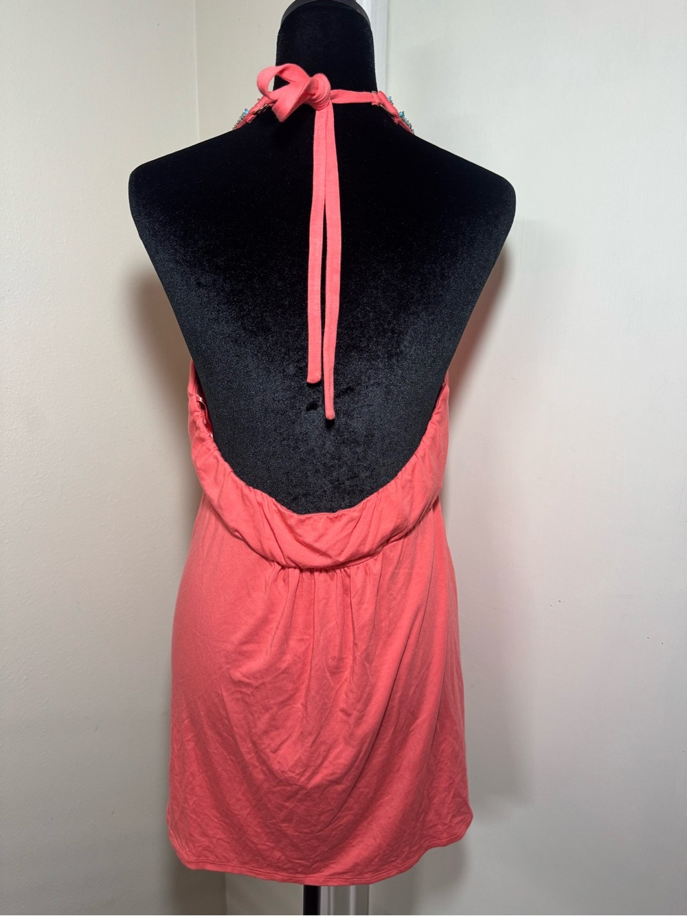 Cache Coral Halter Top with Bead Accent NWT Size XL - Picture 2 of 6